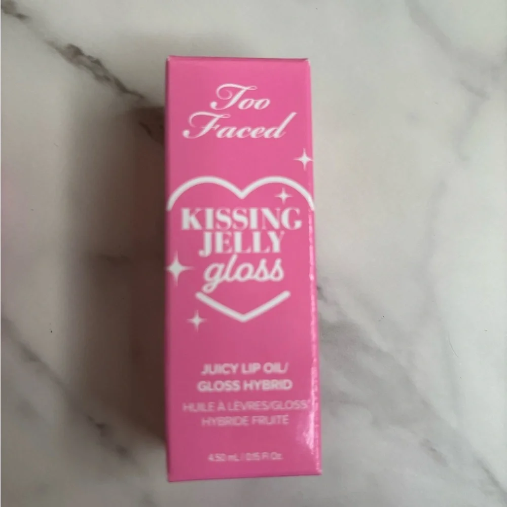 Too Faced BUNDLE Kissing Jelly Gloss Juicy Lip Oil & Juicy Tint in Bubblegum